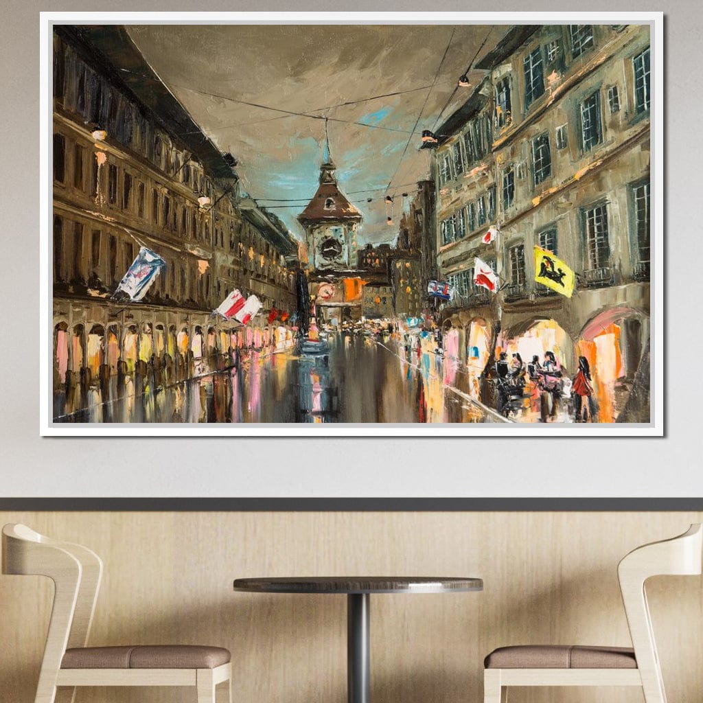 European City Canvas Wall Art