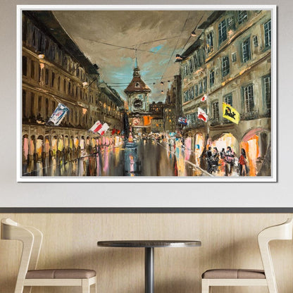 European City Canvas Wall Art