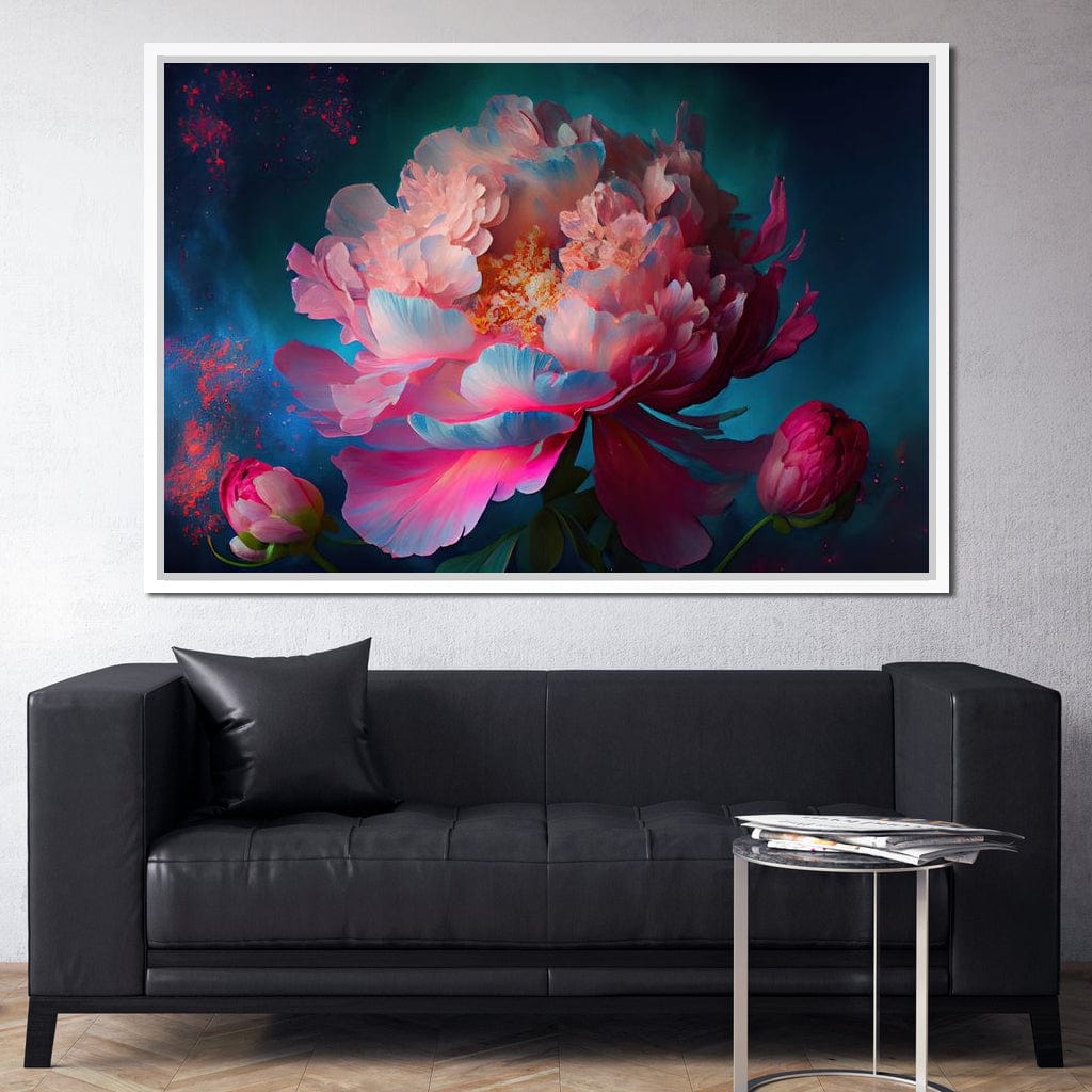 Peonie Flower 1 Canvas Wall Art