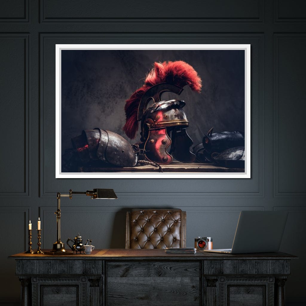 Roman Warrior Helmet Canvas Wall Art