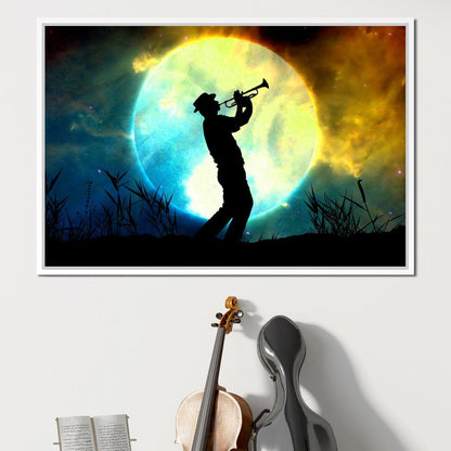 Space Trumpeter Canvas Wall Art