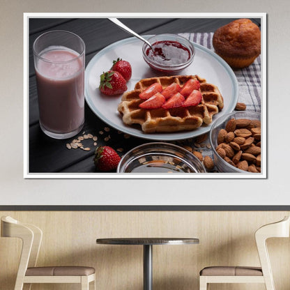 Homemade Waffles Canvas Wall Art