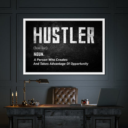 Hustle Canvas Wall Art
