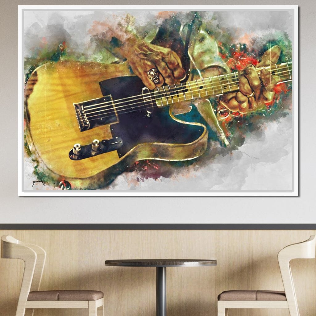 Keith Richards' Electric Guitar Canvas Wall Art