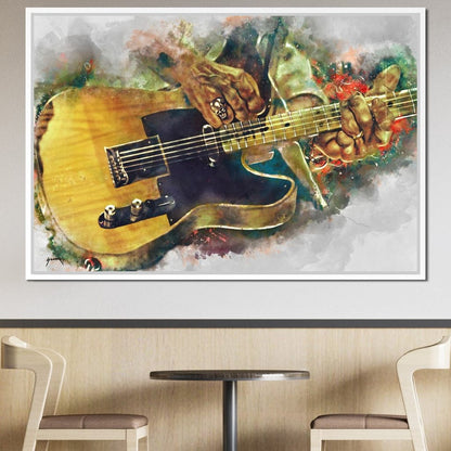 Keith Richards' Electric Guitar Canvas Wall Art