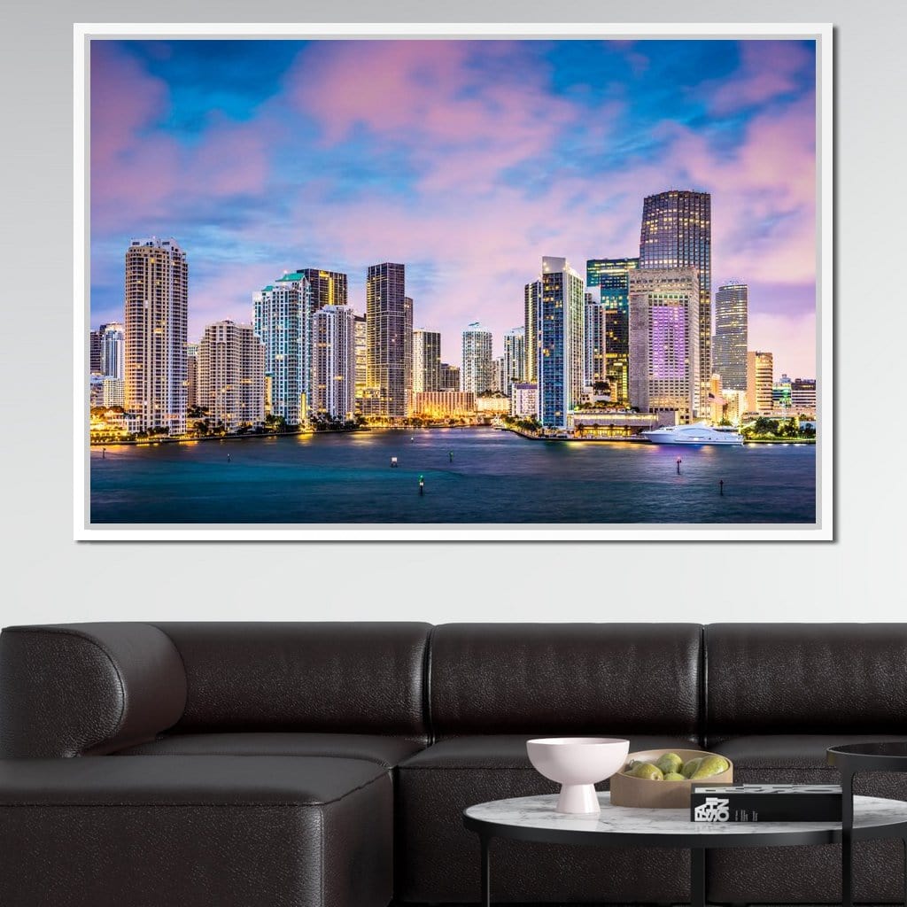 Downtown Miami Canvas Wall Art