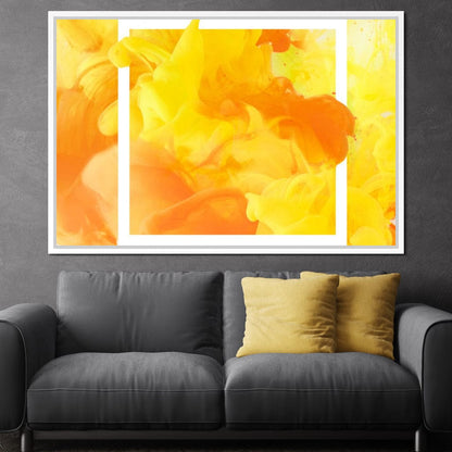 Yellow & Orange Smoke Canvas Wall Art