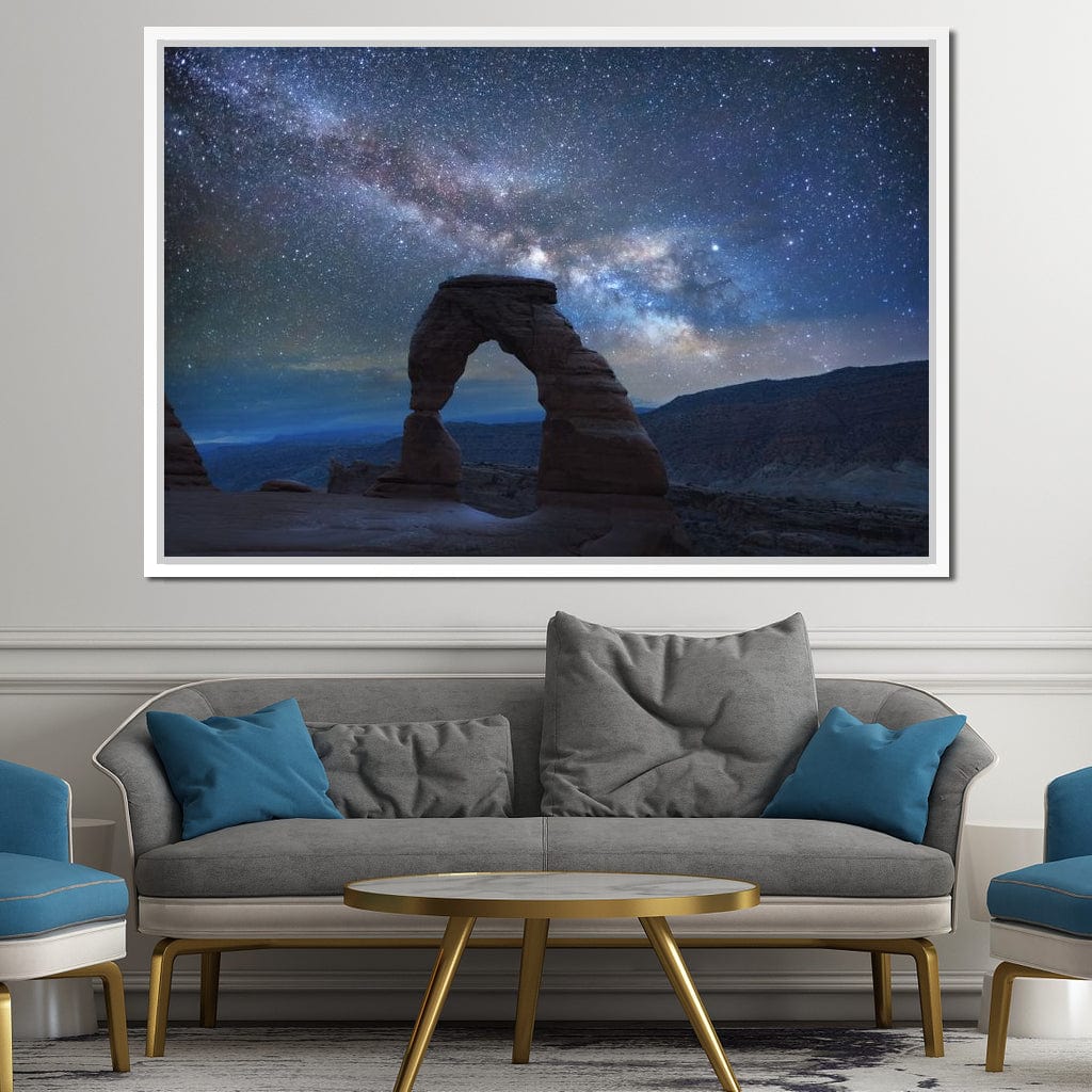 Arch Under the Milky Way Canvas Wall Art