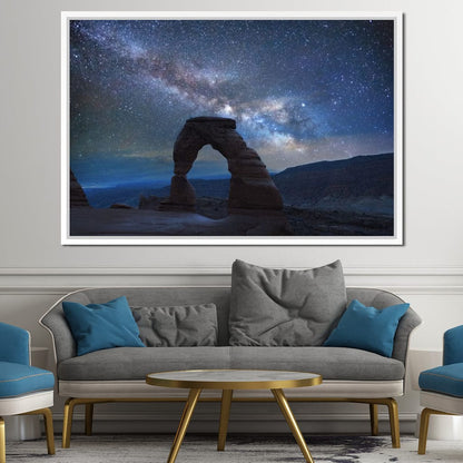 Arch Under the Milky Way Canvas Wall Art