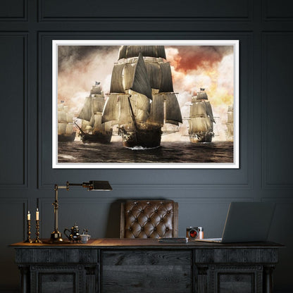Pirate Fleet Canvas Wall Art
