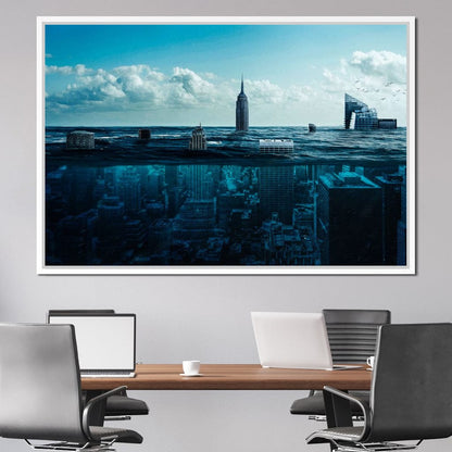 New York Underwater Canvas Wall Art