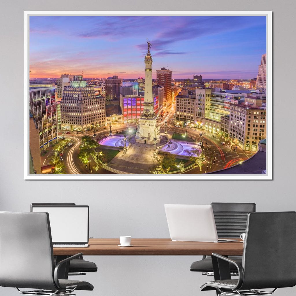 Indianapolis Skyline Canvas Wall Art