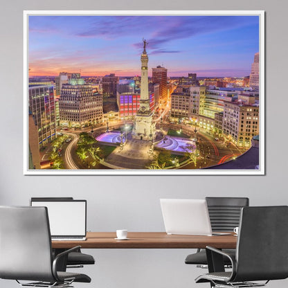 Indianapolis Skyline Canvas Wall Art
