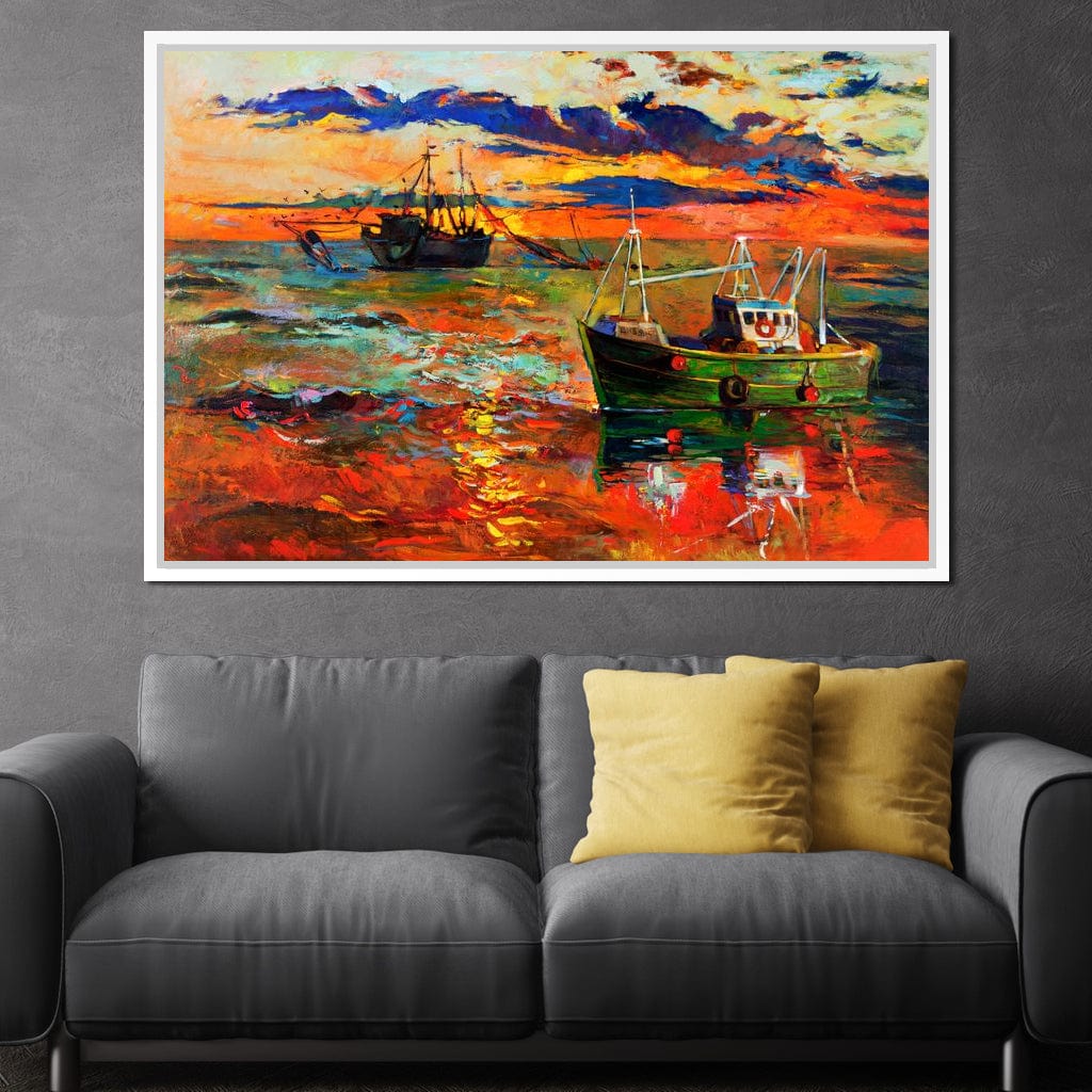 Fishing Boats Canvas Wall Art