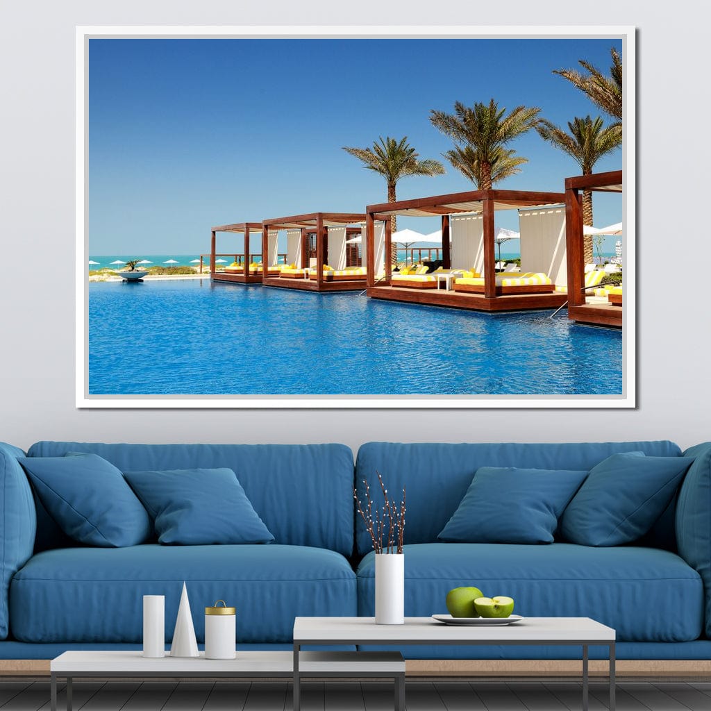 Pool Beds Canvas Wall Art