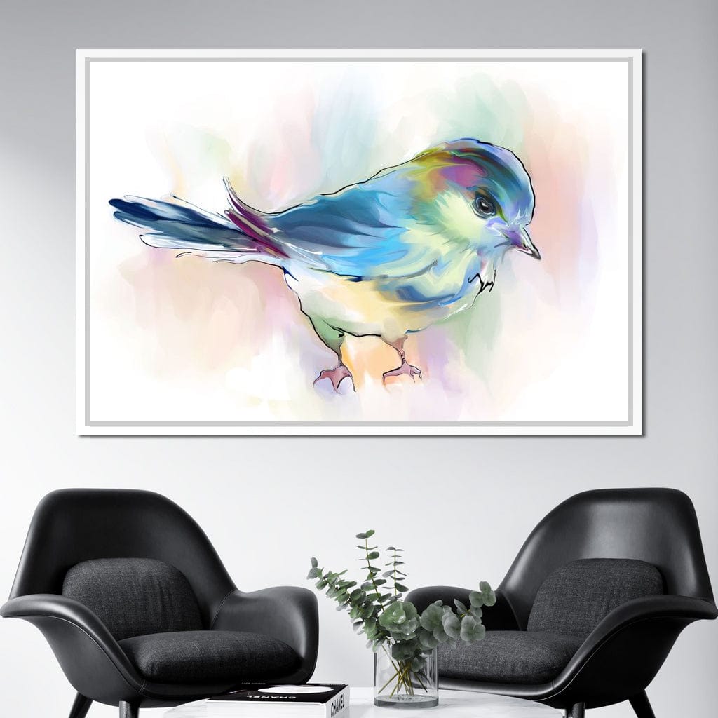 Watercolor Bird Canvas Wall Art