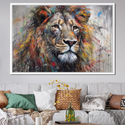 Urban Jungle: Lion Canvas Wall Art