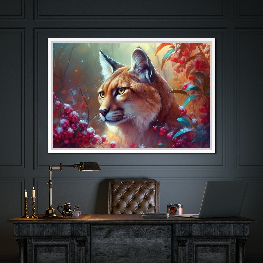 Winter Puma Canvas Wall Art