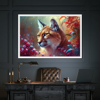Winter Puma Canvas Wall Art