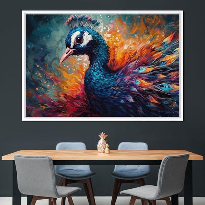 Vibrant Peacock Canvas Wall Art