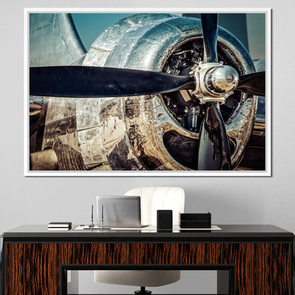 WWII Airplane Propeller Canvas Wall Art