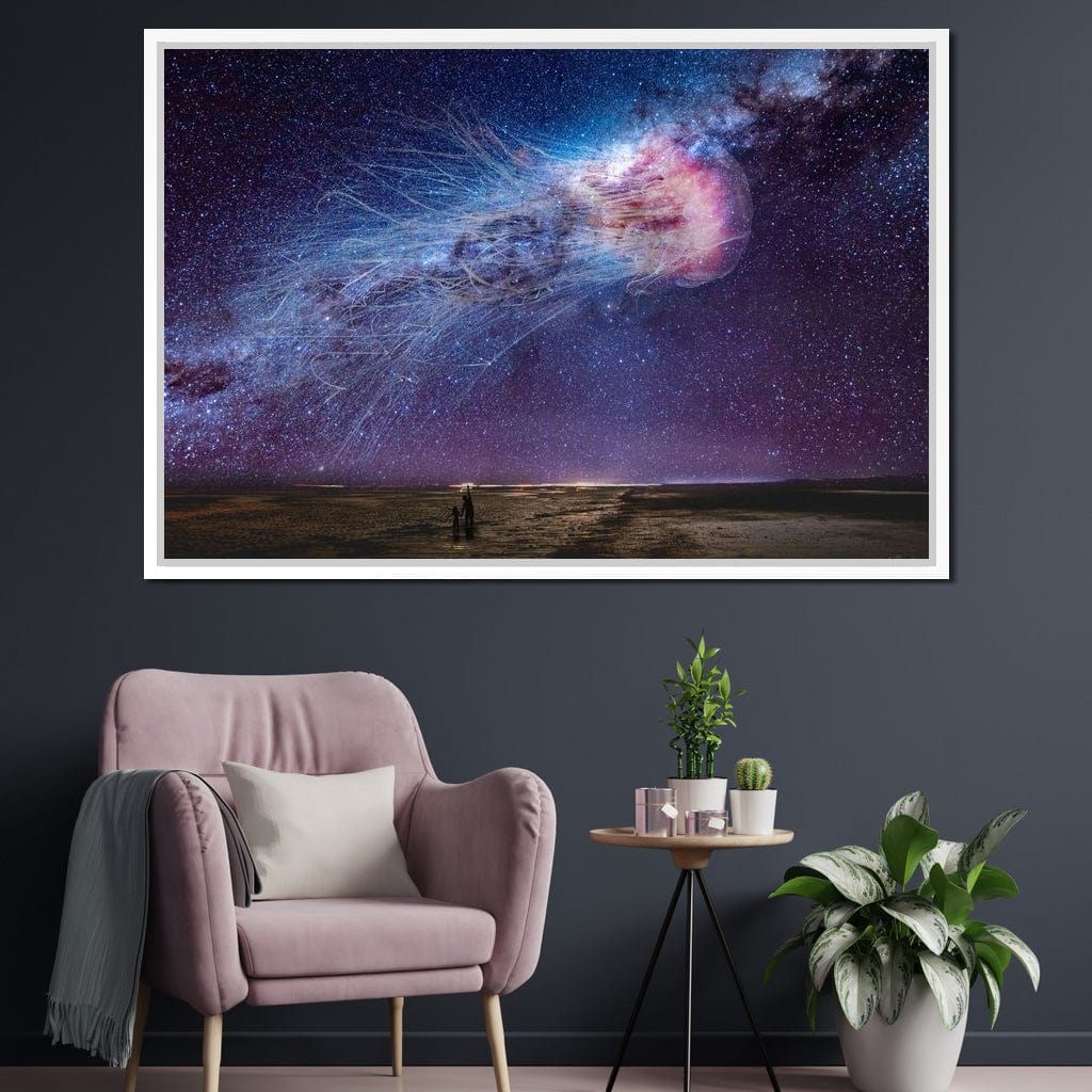 Cosmic Jellyfish Galaxy - KitConcepts Canvas Wall Art