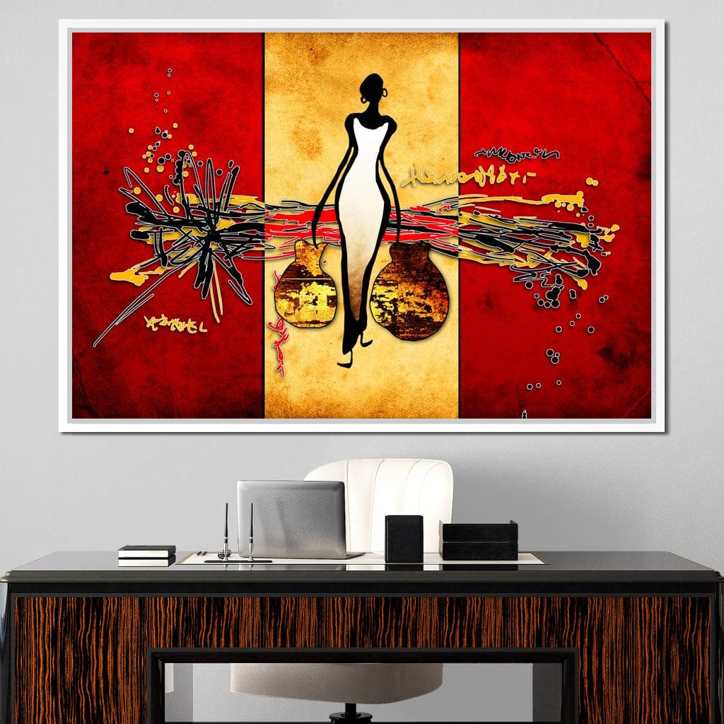 African Silhouette Canvas Wall Art