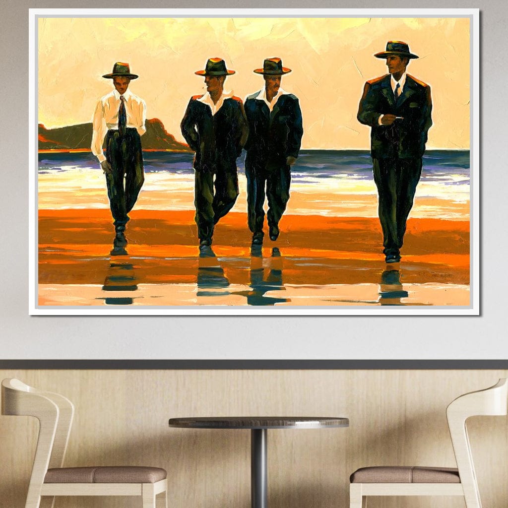 Men's On The Beach Canvas Wall Art