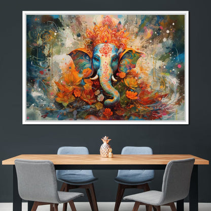 Ganesha's Grace Canvas Wall Art