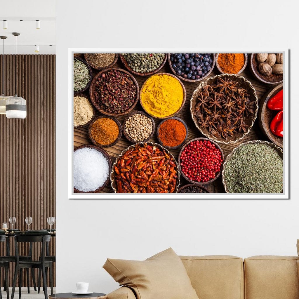 Spices Selection Canvas Wall Art