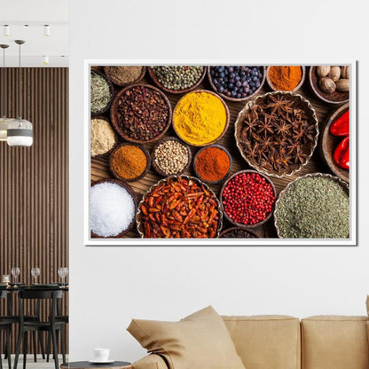 Spices Selection Canvas Wall Art