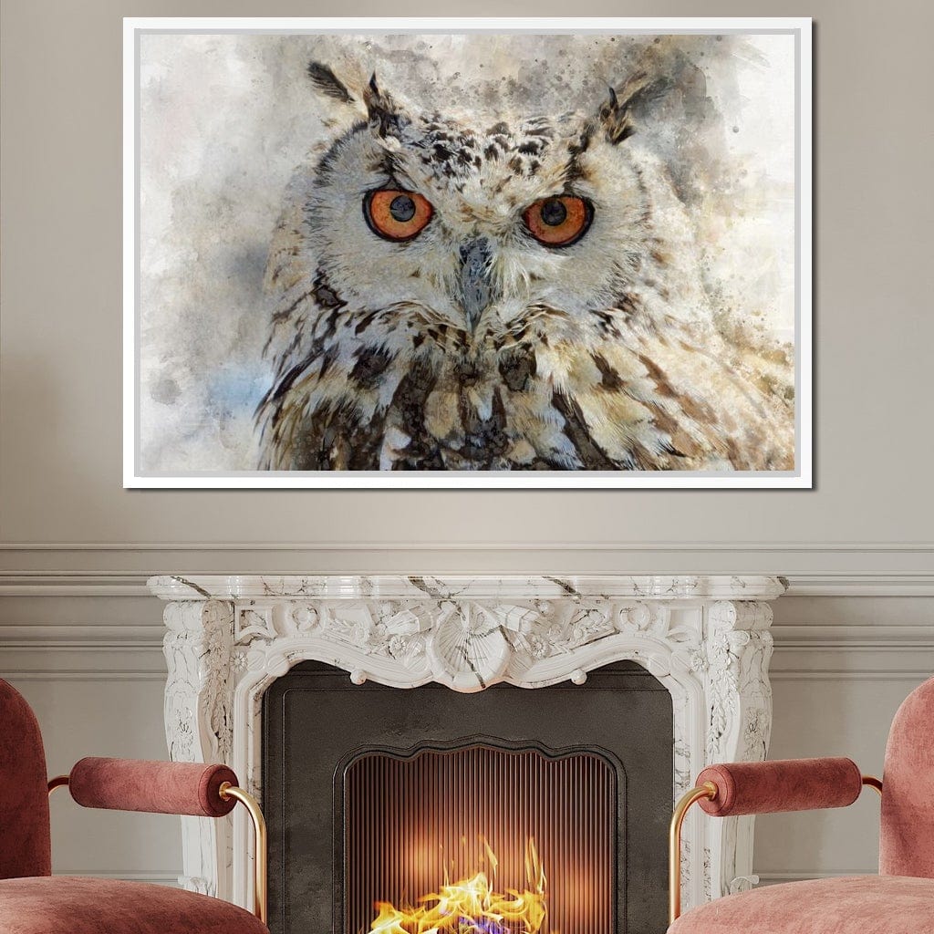 Eurasian Owl Canvas Wall Art