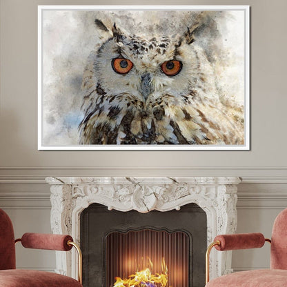 Eurasian Owl Canvas Wall Art