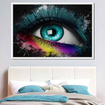 Colorful Eye Splash Art Canvas Wall Art