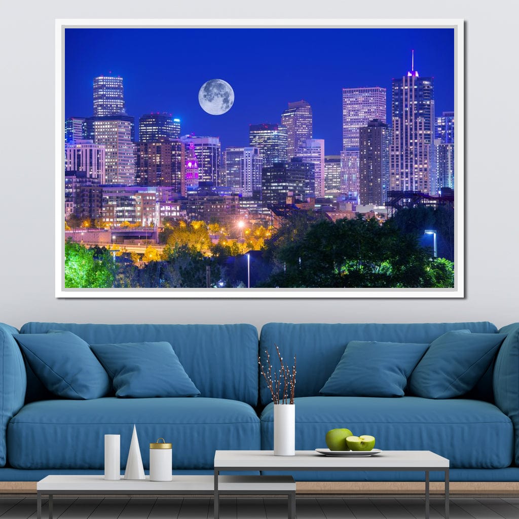 Denver Skyline Canvas Wall Art
