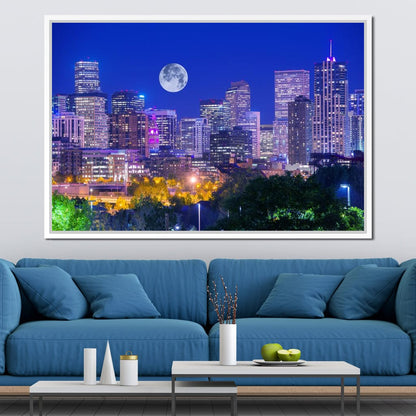 Denver Skyline Canvas Wall Art