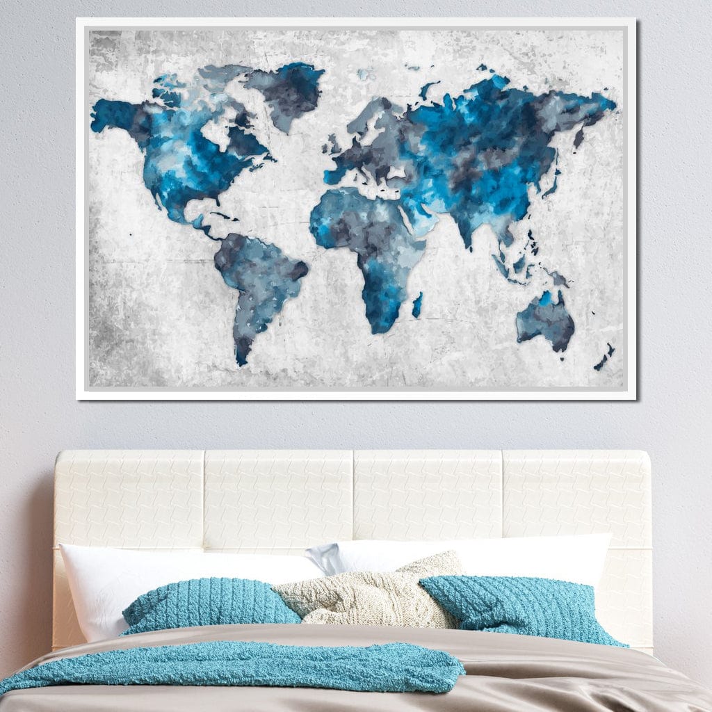 World Map 2 - Mateo Canvas Wall Art