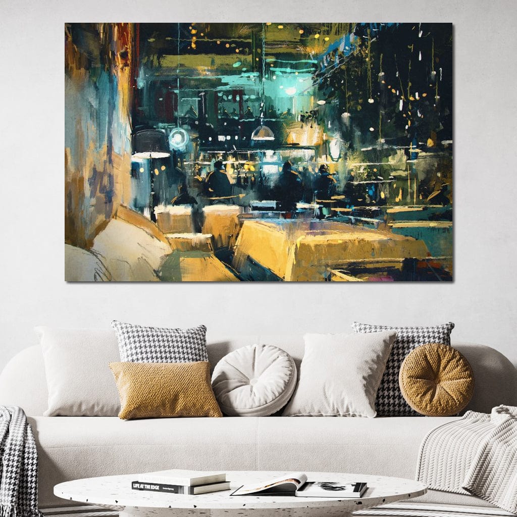 Cozy Restaurant Canvas Wall Art