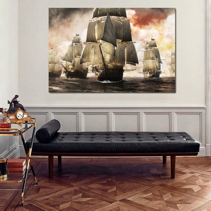 Pirate Fleet Canvas Wall Art