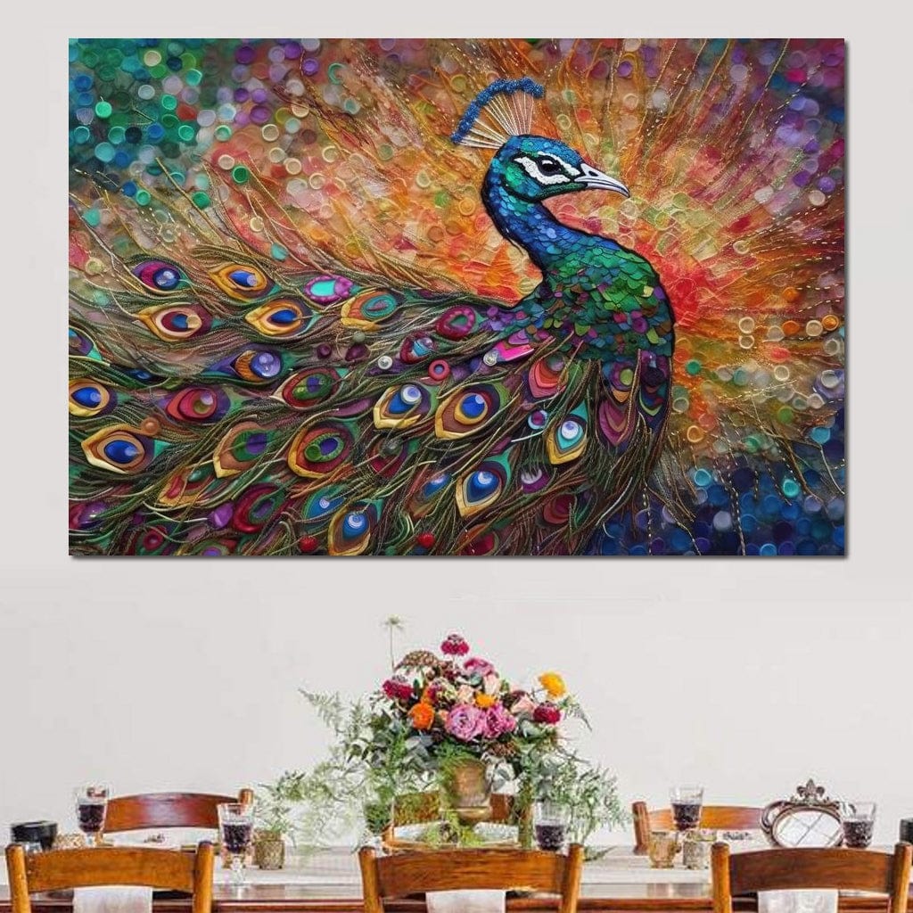 Peacock Fantasy Canvas Wall Art