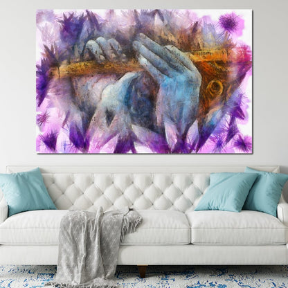 Krishna Playing the Flute Canvas Wall Art