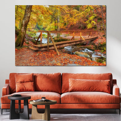 Wooden Bridge Canvas Wall Art