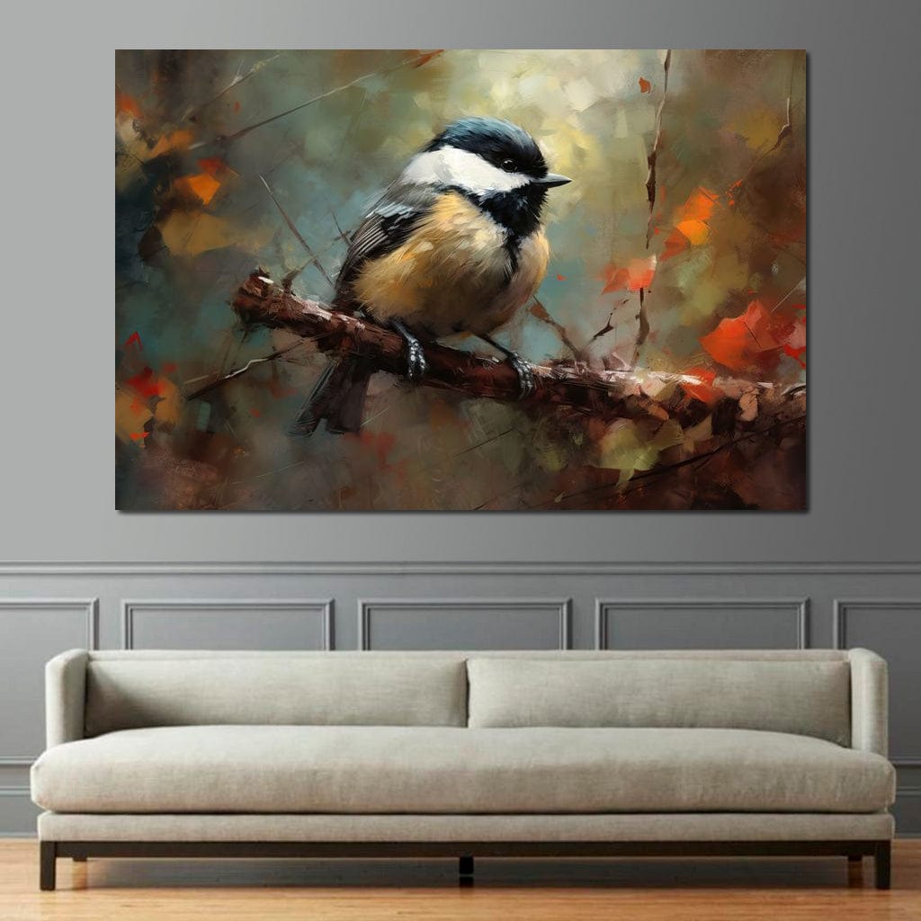 Black-Capped Chickadee Canvas Wall Art