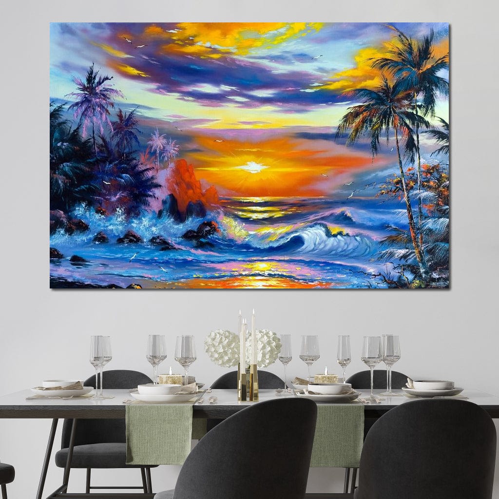 Hawaii Sunset Canvas Wall Art