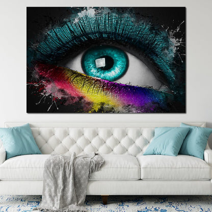 Colorful Eye Splash Art Canvas Wall Art