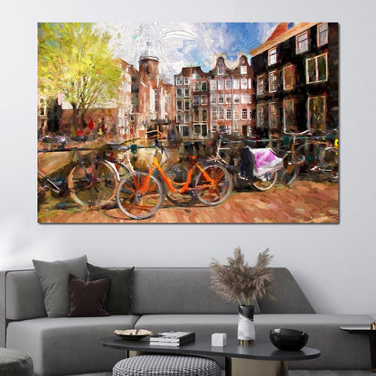 Amsterdam City Canvas Wall Art
