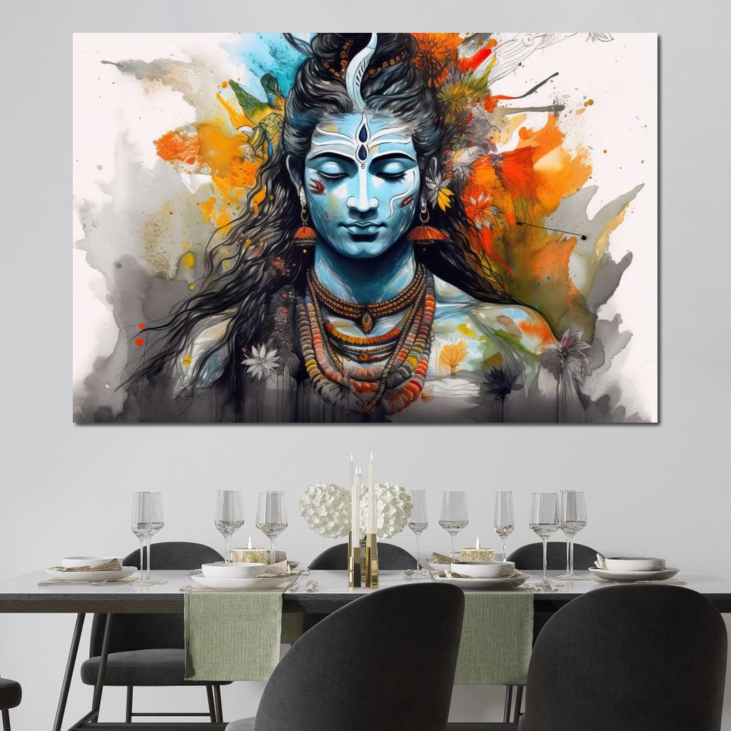 Serene Shiva Canvas Wall Art