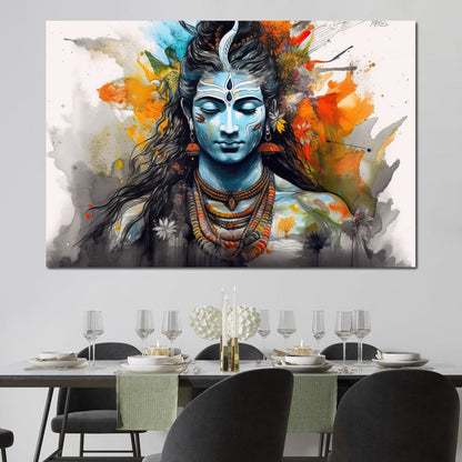 Serene Shiva Canvas Wall Art