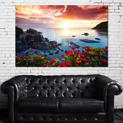 Tranquil Beach Resort Canvas Wall Art