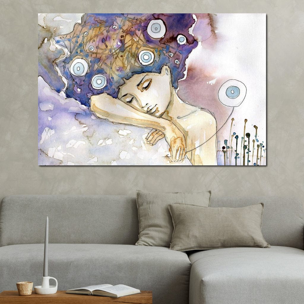 Lost in her Dreams Canvas Wall Art